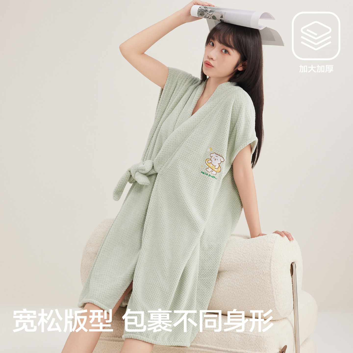 三利浴袍女吸水速干可穿浴巾加厚浴裙睡袍式浴衣2025新款四季通用