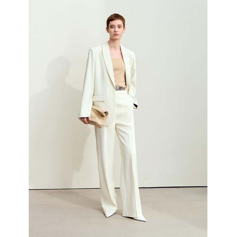 Amii高级感休闲西装套装女春秋2024新款宽松西装外套休闲裤两件套,淘宝优惠券,粉丝福利购,淘宝优惠卷