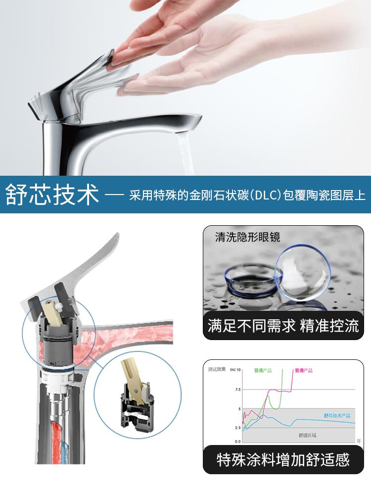 TOTO冷热水龙头TLG04307B TLG04308B高把面盆台盆单孔双控龙头-图1