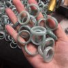 Longciyuan Jadeite A Grade Blue Water Large Ring Full Green Ring Buddha Beads Running Ring Men’s and Women’s Jade Ring