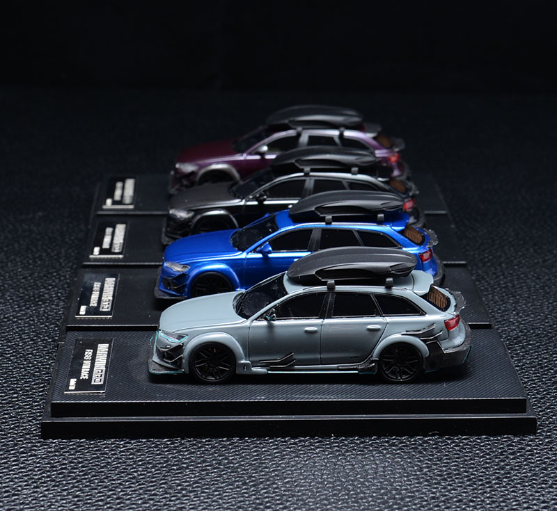 GLM 1:64 奥迪 RS6 Avant DTM 旅行版 树脂仿真限量版 车模摆件 - 图0