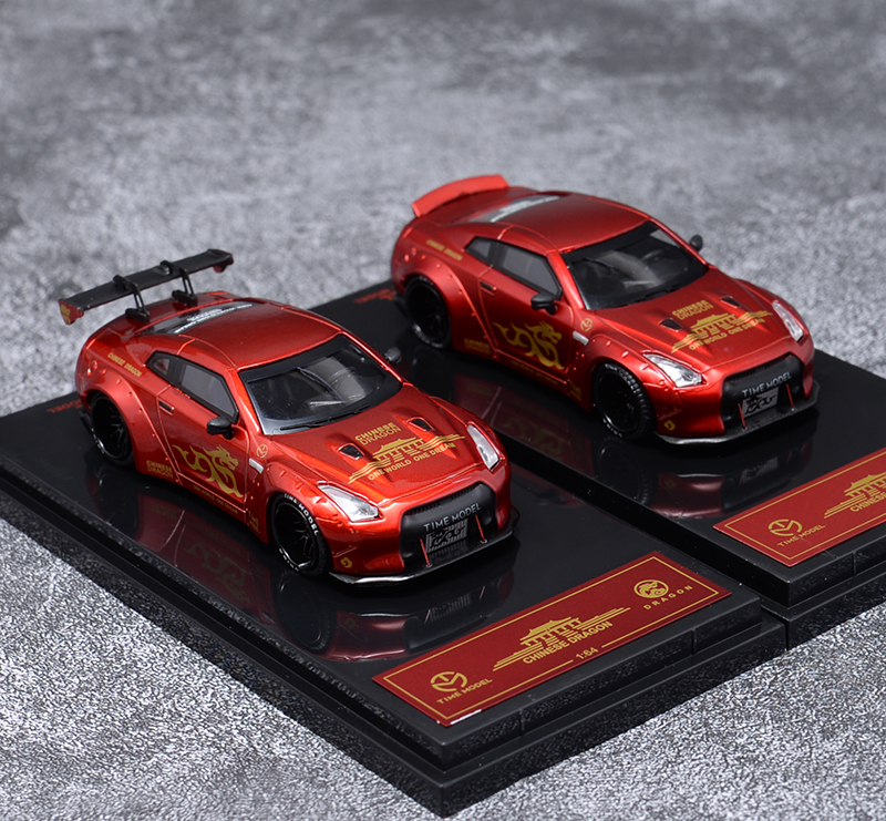 TIME 1：64 尼桑 NISSAN GTR R35 LB宽体改装 故宫版 合金车模 - 图0