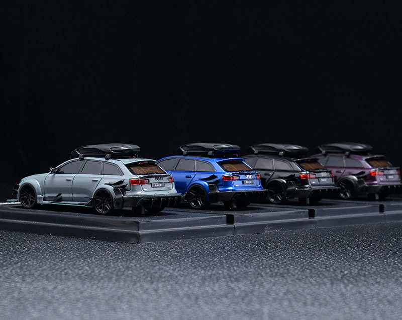 GLM 1:64 奥迪 RS6 Avant DTM 旅行版 树脂仿真限量版 车模摆件 - 图2