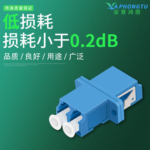 双工LC法兰盘 光纤连接器 光纤适配器双联 LC法兰 小方型 - 图1
