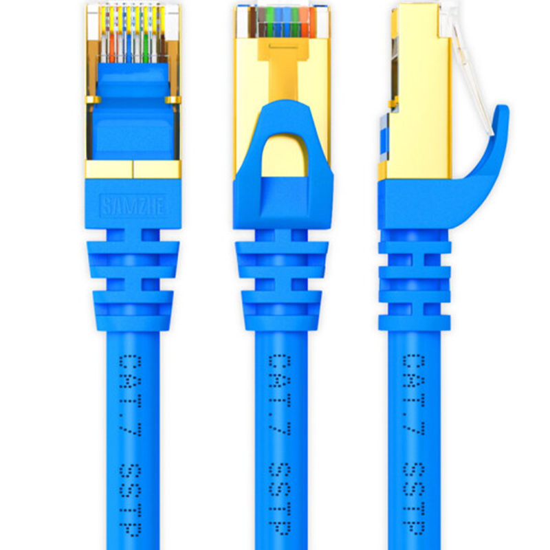 山泽(SAMZHE) CAT-702L 工程级七类纯铜镀金双屏蔽高速网线2米7类 - 图3