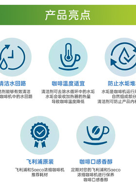 飞利浦咖啡机除垢剂清洁液清洁剂