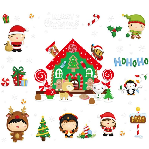 Рождественская стеклянная подвеска, оконная наклейка, электрический декор, со снежинками