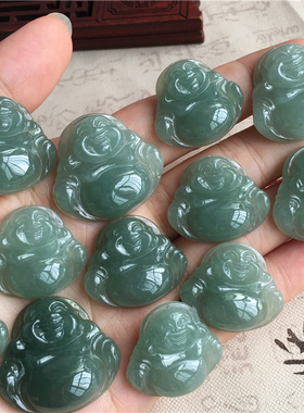 天然缅甸油青挂件翡翠玉佛佛像