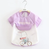 Детский фартук, водонепроницаемый летний тонкий дышащий нагрудник для еды, сзади на завязках, с карманом, анти-грязь