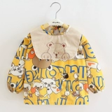 Детский фартук, водонепроницаемый нагрудник для еды для мальчиков, с карманом, сзади на завязках