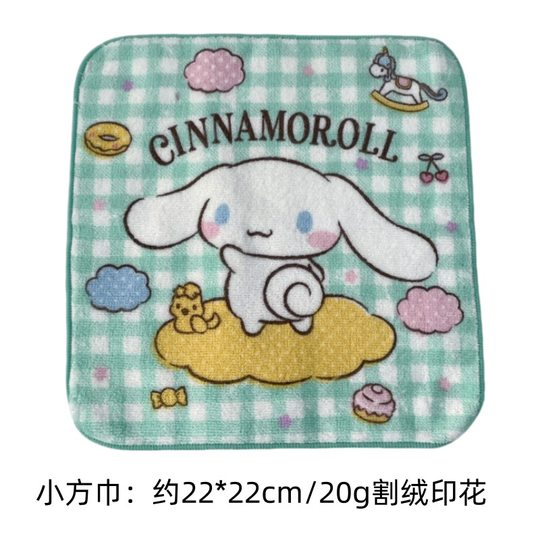 B53 export kindergarten small towel 22*22cm baby scrubs with baby, whole cotton active printing, health and safety
