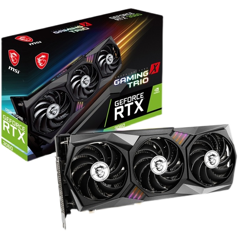 微星MSI魔龙 GeForce RTX 3060 GAMING X TRIO 12G  游戏显卡 LHR - 图3