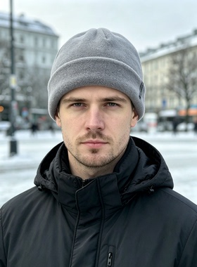 冬季瓜皮帽男女同款摇粒绒保暖护耳帽防风防寒滑雪骑行保暖帽