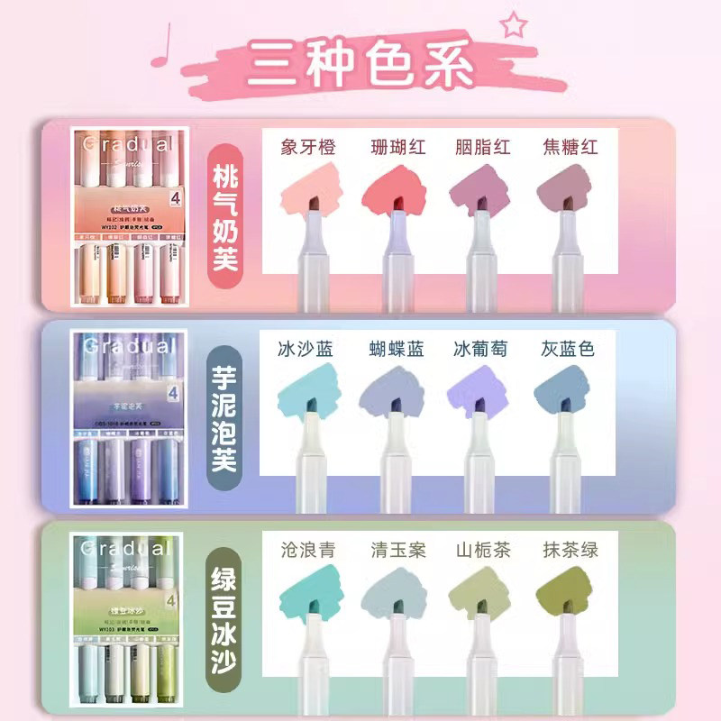 护眼色荧光笔学生用彩色划重点记号笔标记笔手账专用莹光笔大容量,淘宝优惠券,粉丝福利购,淘宝优惠卷