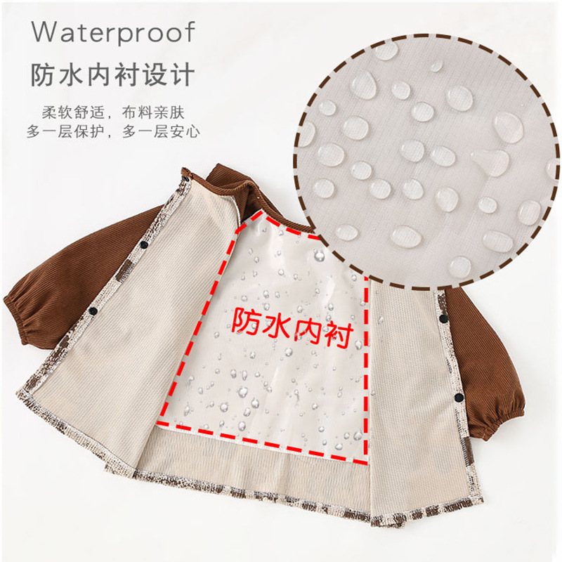 Children's smock autumn and winter waterproof and anti-dirty baby kindergarten long-sleeved apron for boys and girls baby eating bib protective clothing