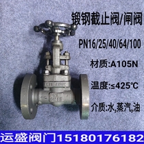 Forged steel flange stop valve J Z41H-25 40 64 100C steam high temperature high pressure a105n