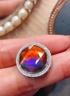 天然加拿大斑彩石手链吊坠两用款