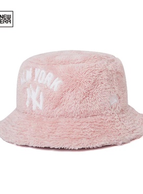 New Era纽亦华MLB纽约扬基队New York Yankees渔夫帽子珊瑚绒秋冬