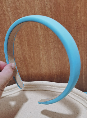 海绵发箍蓝色日系ins增高颅顶