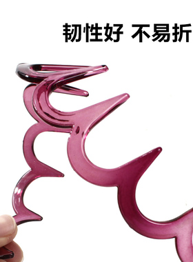 透明头箍防滑宽边带齿发卡