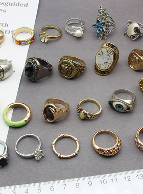 女合金欧美复古个性戒指