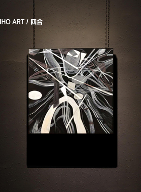 手绘油画玄关画手绘四合杭州极简
