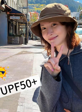 金晨同款蝴蝶结渔夫帽子女夏速干