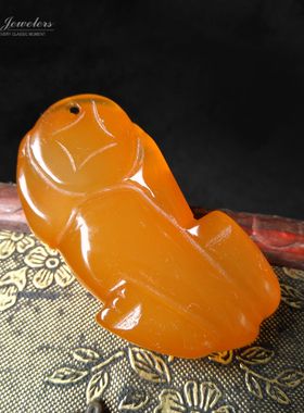 玉髓招财转运长款民族风黄玛瑙