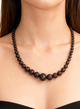 民族风复古塔链女式项链次石墨