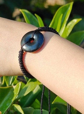 次石墨原矿原切平安扣吊坠