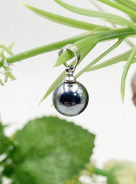 日韩风太赫兹光面圆珠项坠吊坠