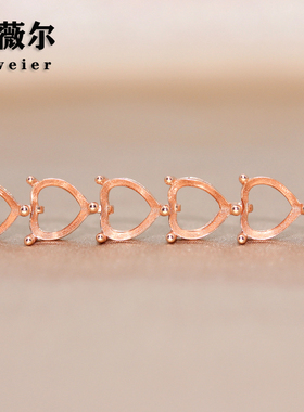 艾薇尔S925纯银手链空托简约百搭