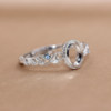 New Seiko S925 silver ring with empty support and gem claw inlaid bezel 3*4/4*6/6*8/8*10/10*12