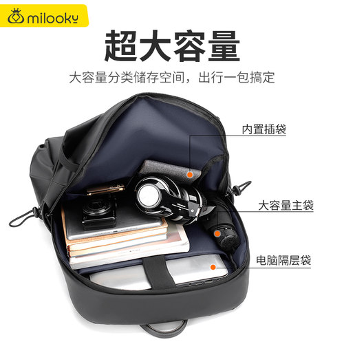 适用于联想拯救者R9000P15.6英寸笔记本电脑双肩包Y7000P电脑包Y9000P大容量背包ROG幻16寸戴尔惠普男士通勤 - 图0