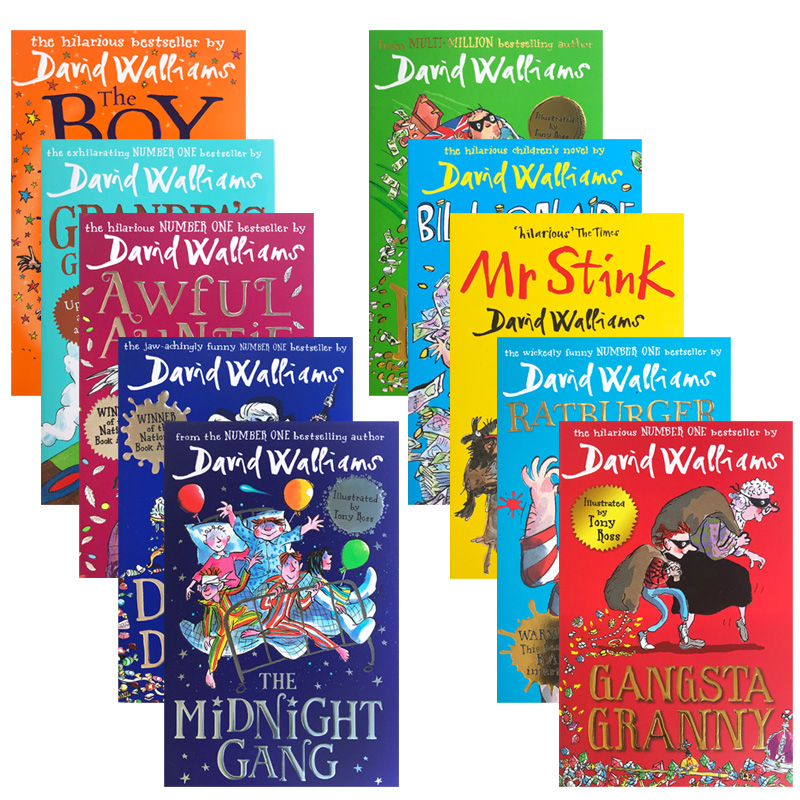 中国国际图书专营店英文原版 David Walliams  大卫·少年幽默小说10本套装 The Terrific Ten: Mega-Massive Box Set1