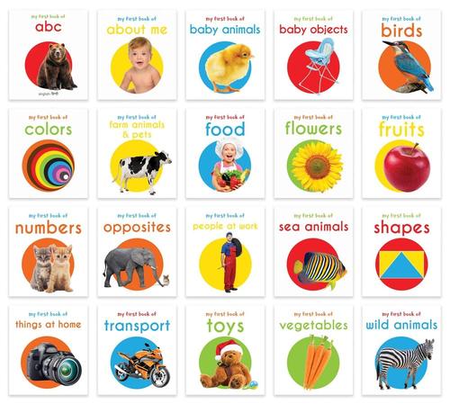 儿童早教认知低幼启蒙单词纸板书 20册套装 Wonder House 英文原版 My First Complete Learning Library - 图1
