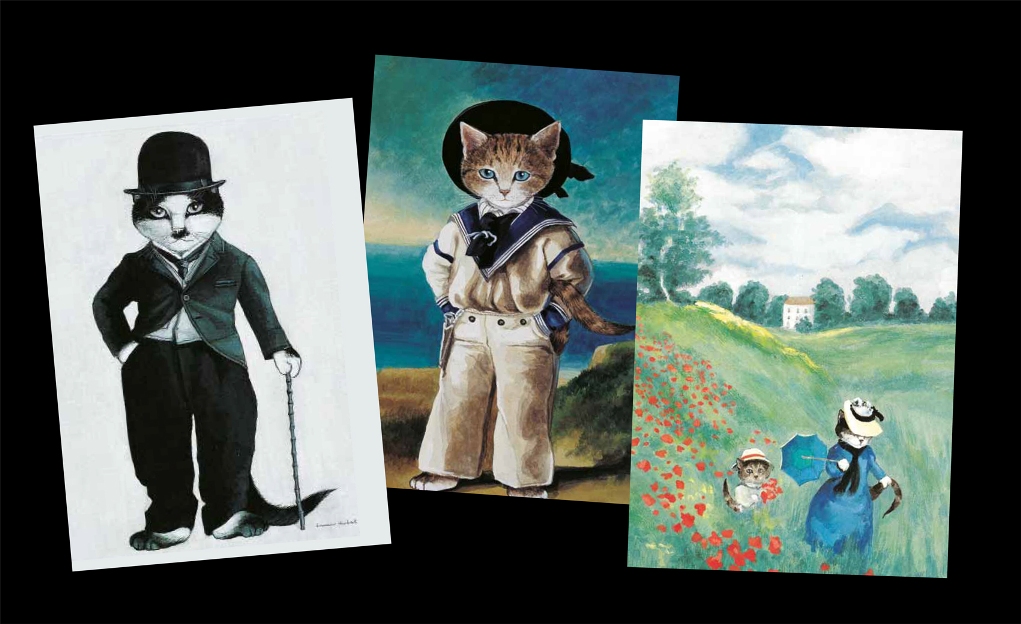 英文原版名画中的猫咪艺术作品明信片 Cats in Art: Box of 20 Notecards-图1