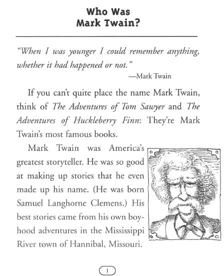 英文原版 谁是马克吐温？Who Was Mark Twain? 中小学生读物 Who Was/Is 系列 进口原版 人物传记 - 图1