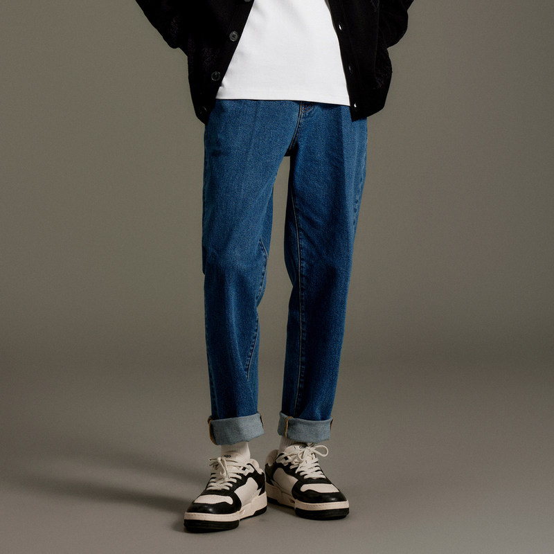 GXG男装 经典水洗直筒通勤牛仔裤 秋季热销GEX10514013