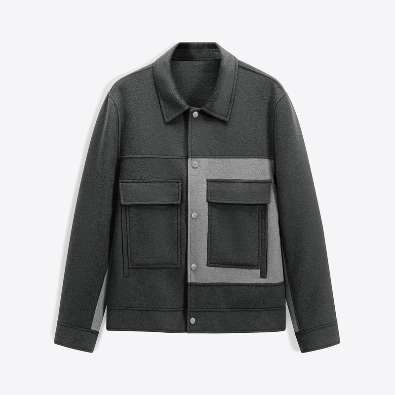 GXG男装 灰色时尚通勤短款大衣 冬季热销GEX10629354