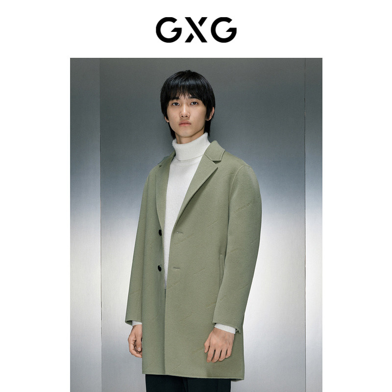 GXG男装 简约时尚通勤中长款大衣 冬热销GEX12625874