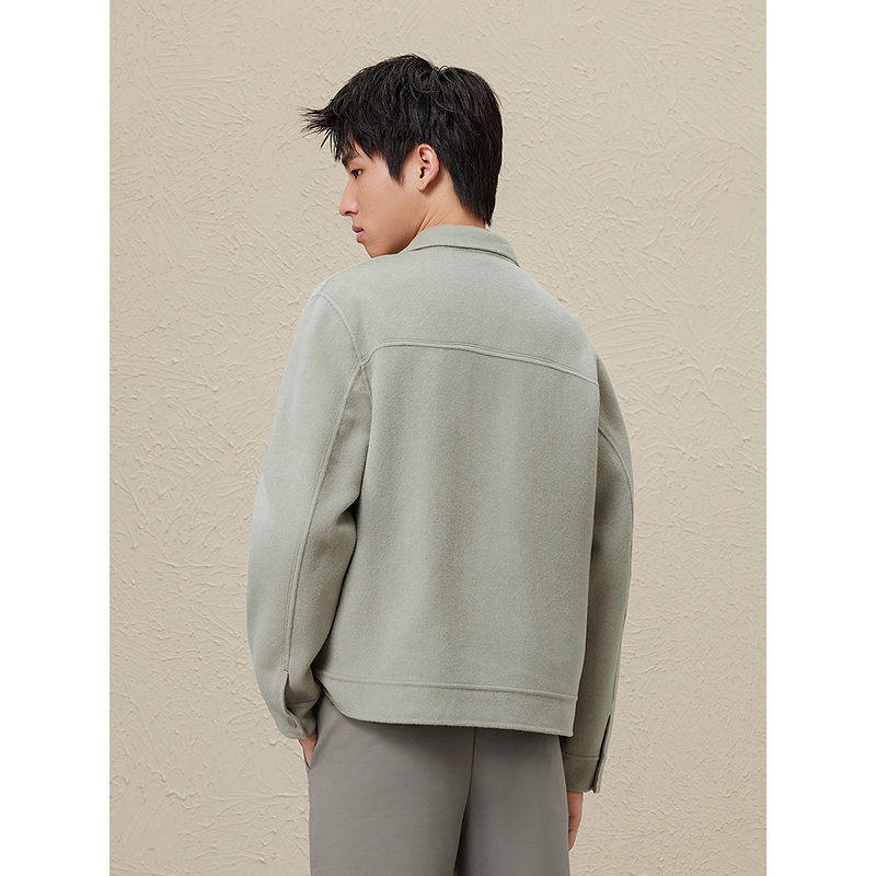 GXG男装 双色保暖精致通勤短款大衣外套 冬季热销GEX10625854