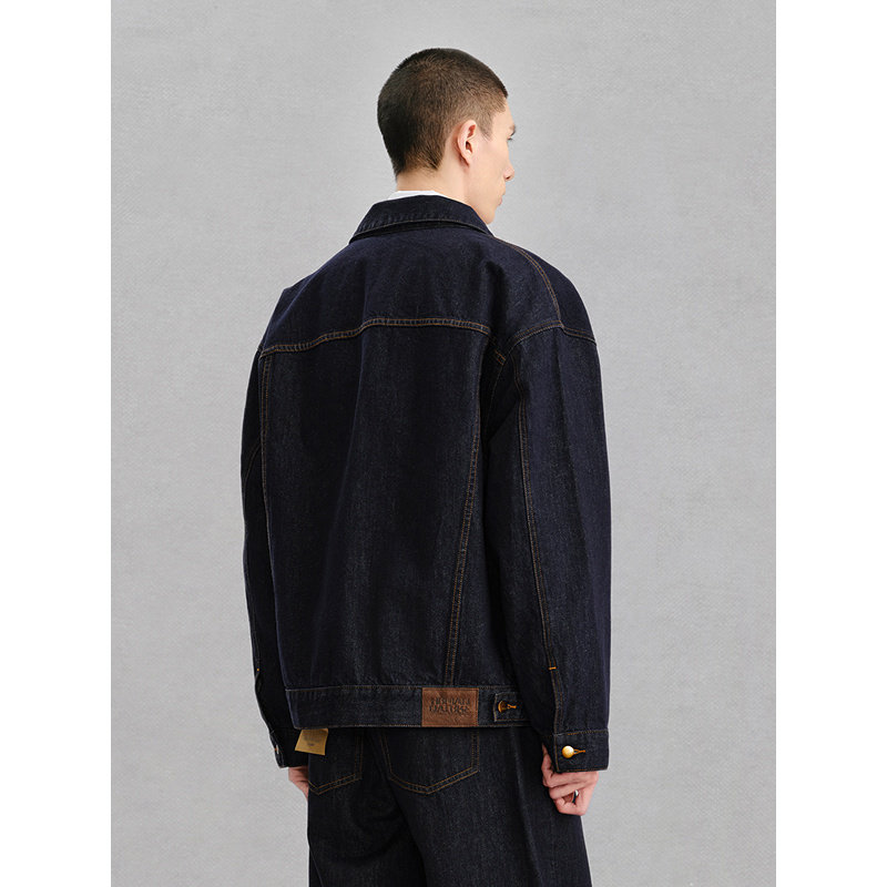 GXG男装  不易褪色经典时尚牛仔夹克男外套  2025秋冬季热销