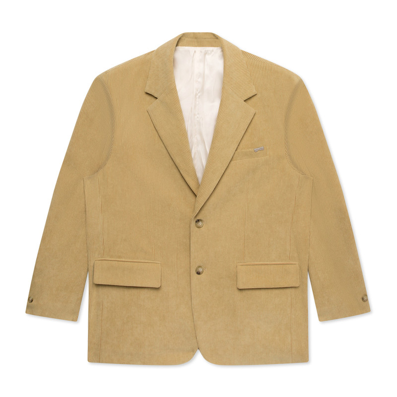 【新款】GXG男装 廓形卡其色灯芯绒休闲单西外套 春季复古系列,淘宝优惠券,粉丝福利购,淘宝优惠卷