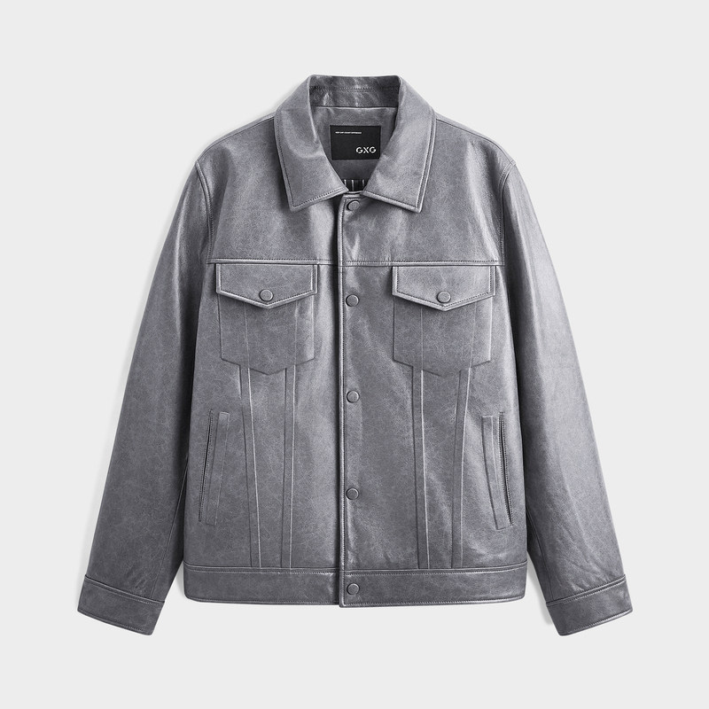 GXG男装 舒适绵羊皮通勤皮衣外套 秋季热销GEX11214383