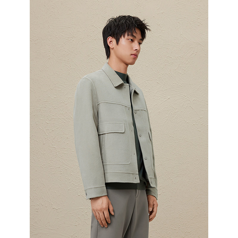 GXG男装 双色保暖精致通勤短款大衣外套 冬季热销GEX10625854