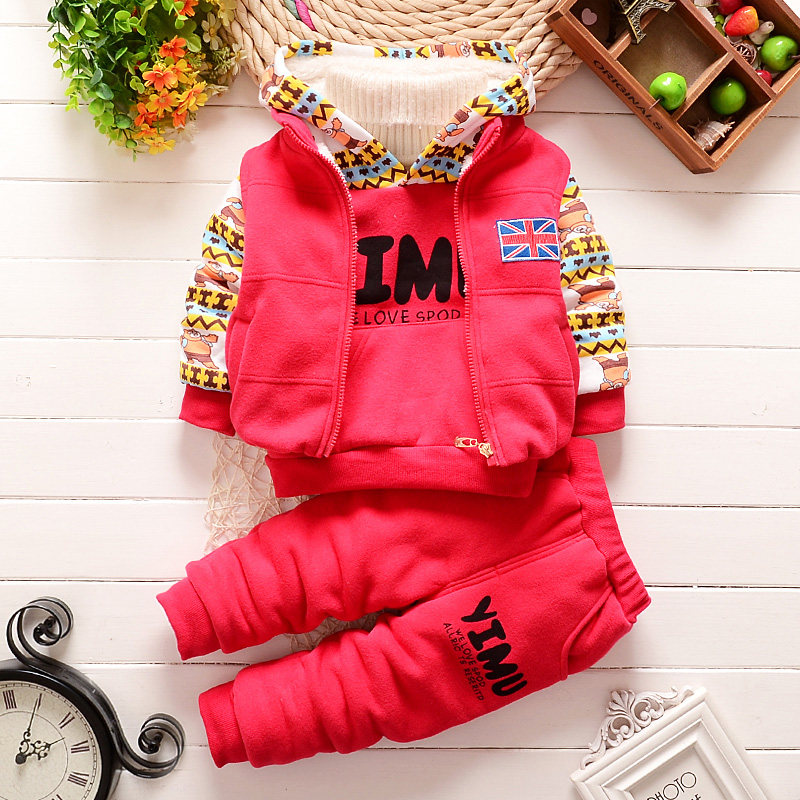 秋冬款加绒加厚三件套装婴儿童装卫衣男童女宝宝1-3岁4冬装外套潮,淘宝优惠券,粉丝福利购,淘宝优惠卷