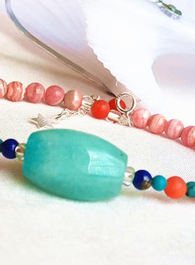 阿根廷条纹招桃花旺姻缘单圈手串