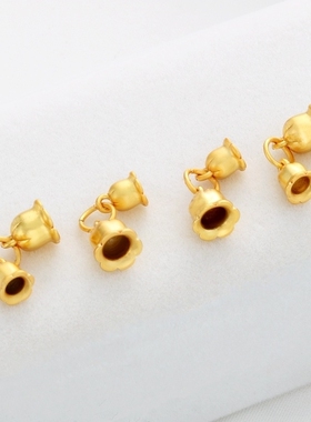 铃兰花吊坠 红绳手链串珠手串编织项链挂件女 DIY饰品配件