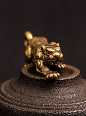 铜虎符钥匙扣挂件秦兵权信物纳福摆件小铜器文玩收藏